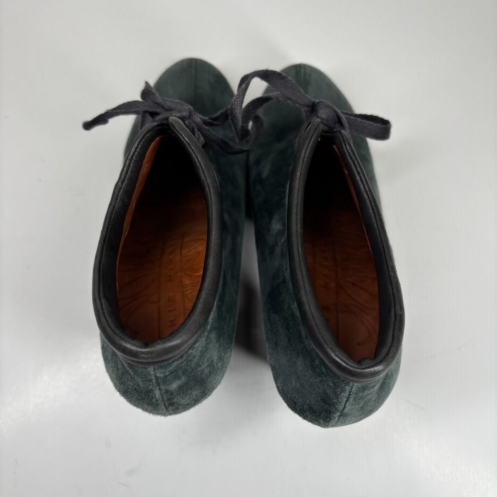 Chie Mihara Olga Women's US 9-9.5/EU 39.5 Deep Blue Suede Lace-Up Heeled Booties - Picture 7 of 16